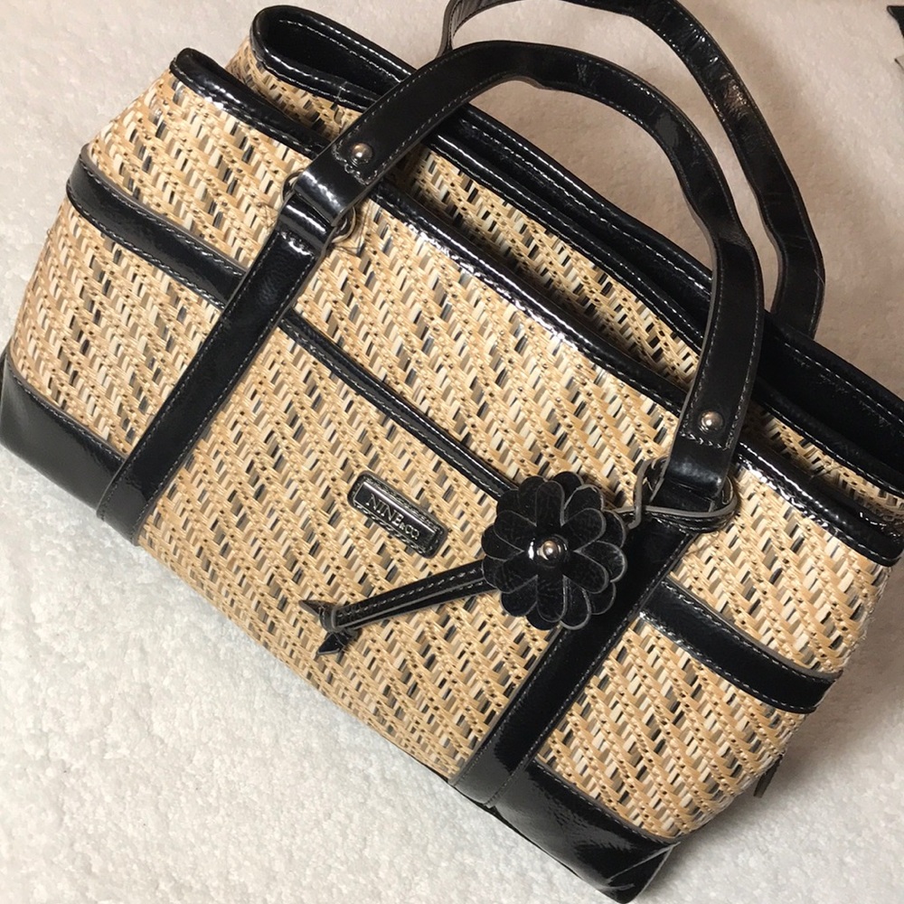 NINE&CO STRAW / LEATHER LIKE HANDBAG - Super Cute